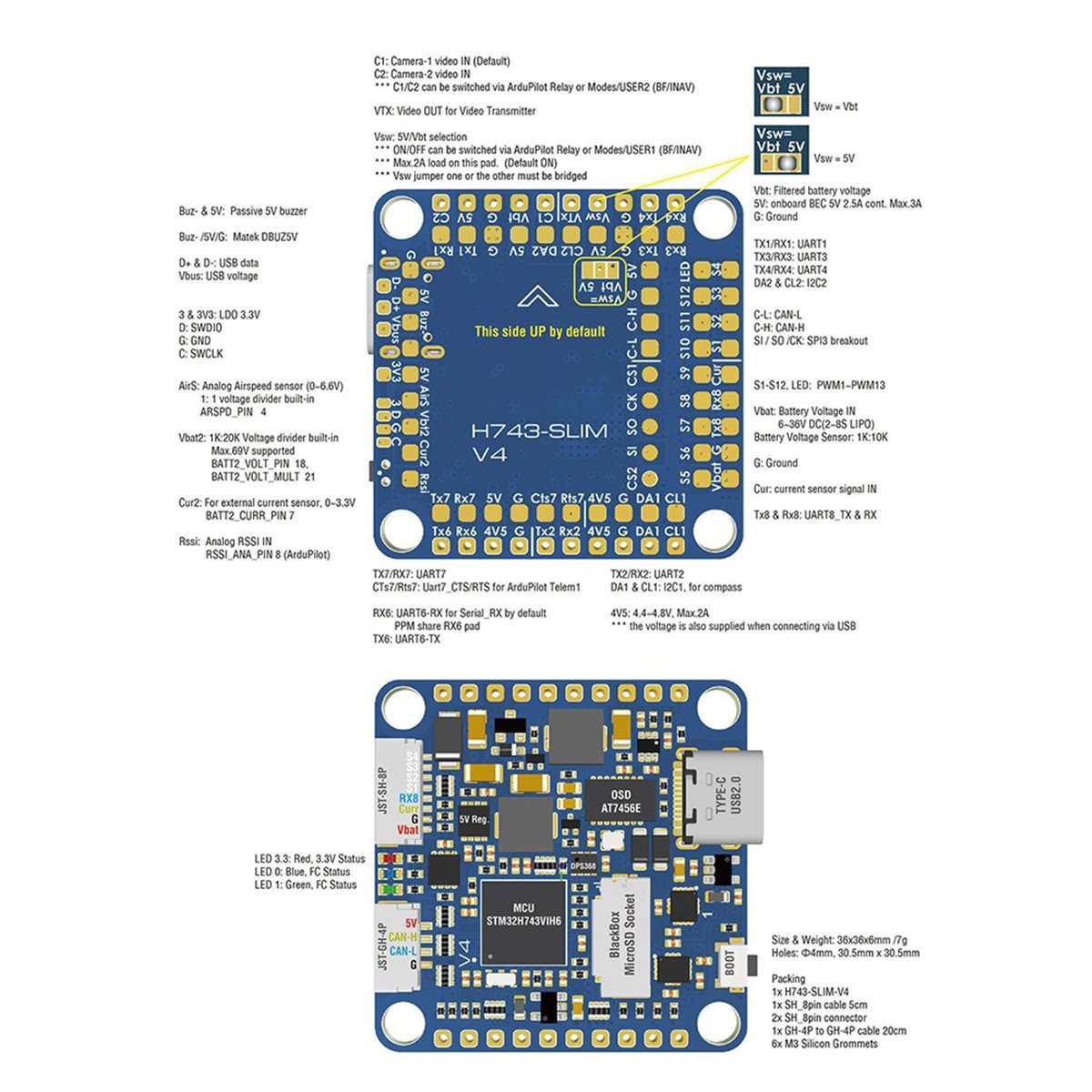 Drone Rc V4 - PROMOSI~ Flight Controller SLIM V4 dengan