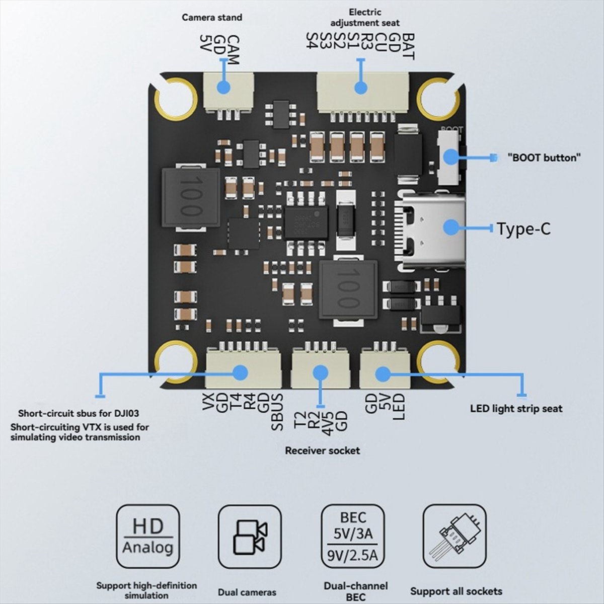Drone Rc V4 - AAAE F455S V4 FC&ESC FPV Stack