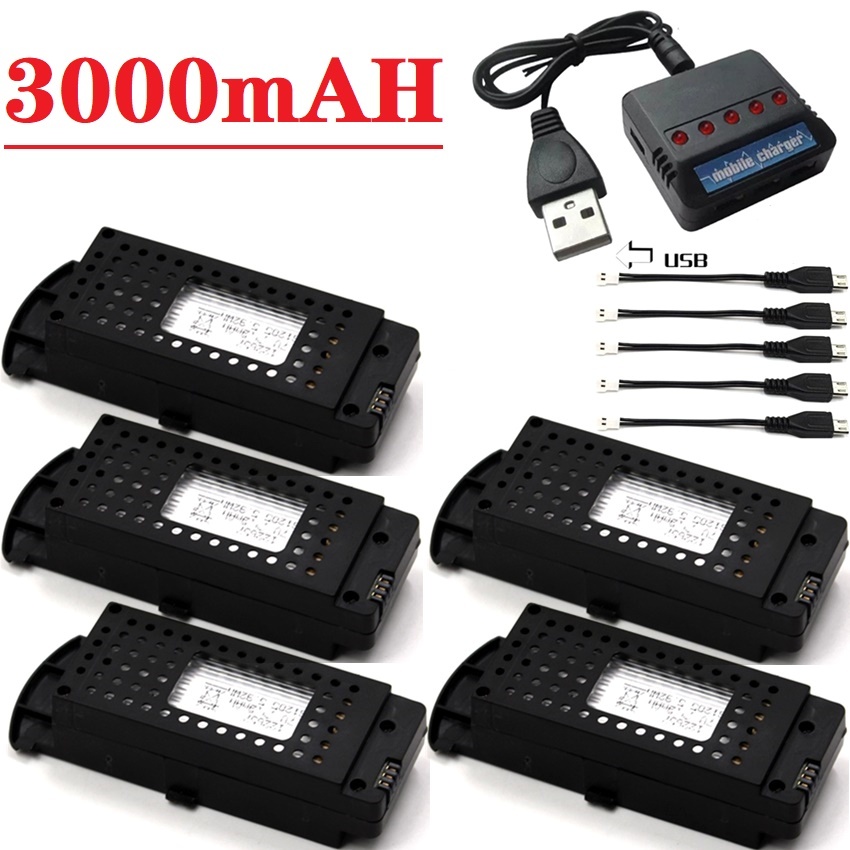 Drone Zll Rc - Baterai Drone Q6 3.7V 3000mAh untuk