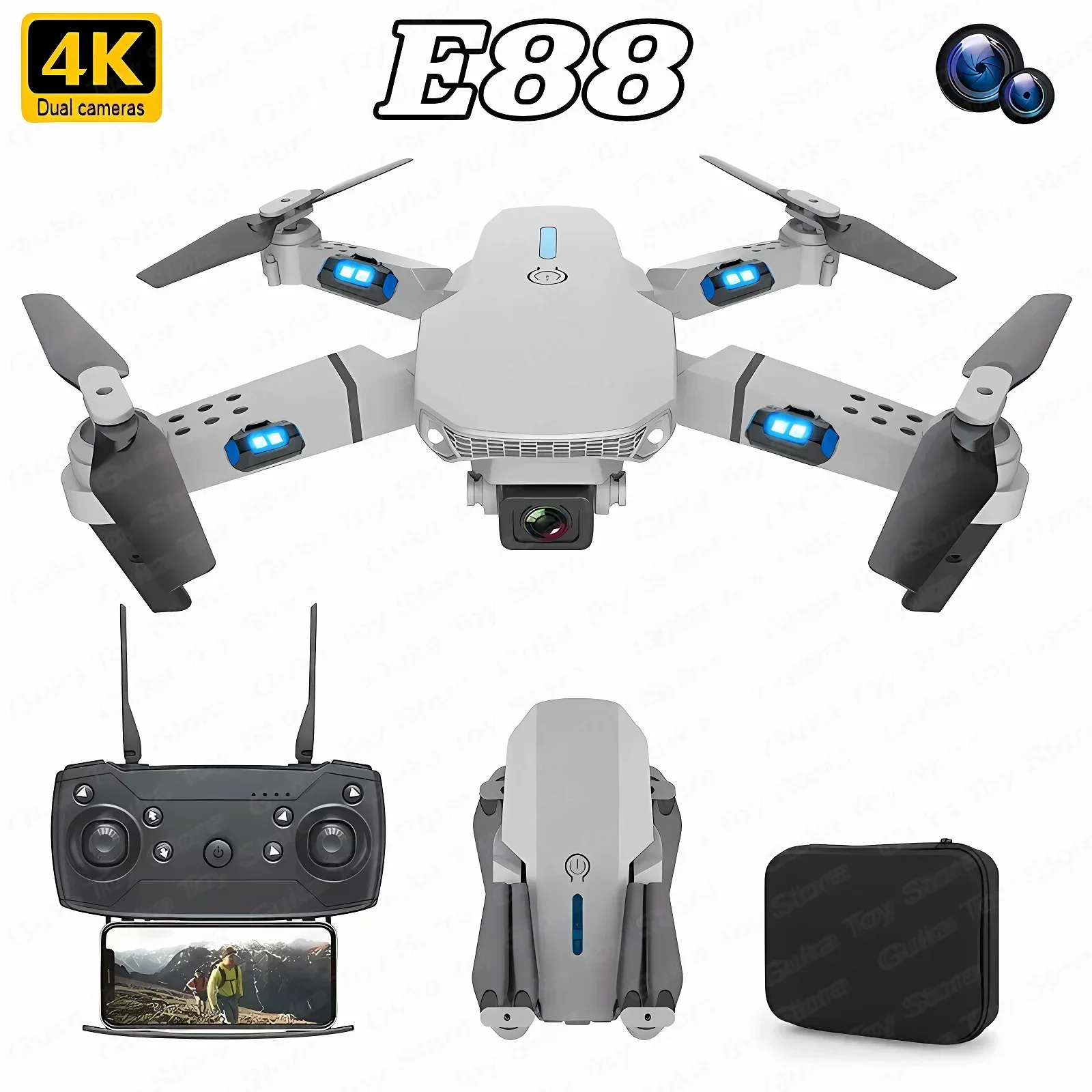 Drone App Rc Fpv - E88 Pro Drone FPV kamera sudut