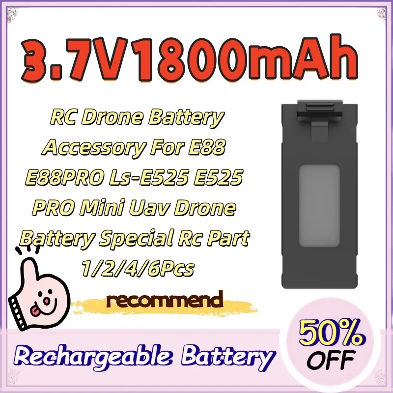 Drone Rc E88 Pro - Aksesori Baterai Drone RC 3.7V 1800MAh