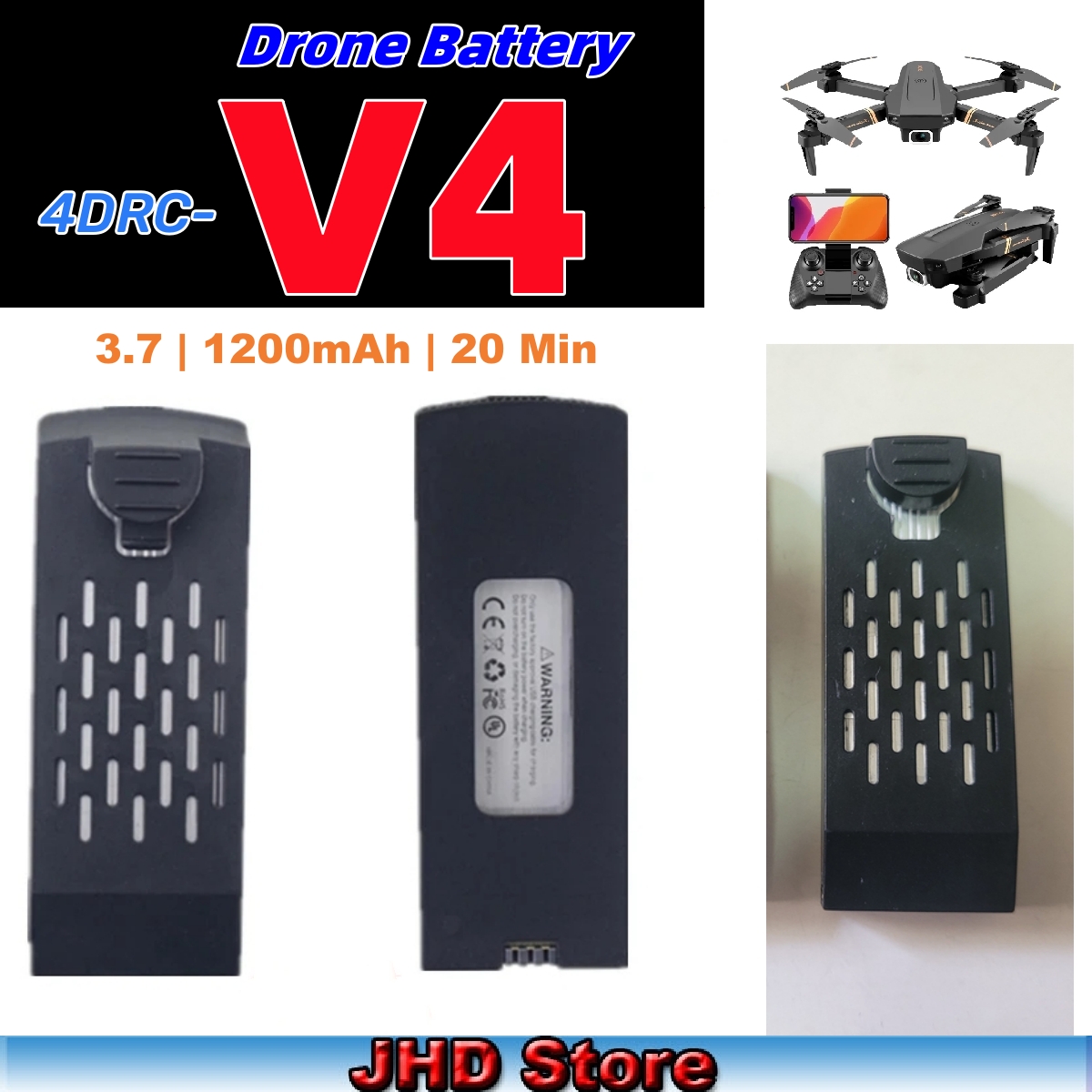 Drone Rc V4 - JHD Bateria 4DRC V4 baterai 3.7V