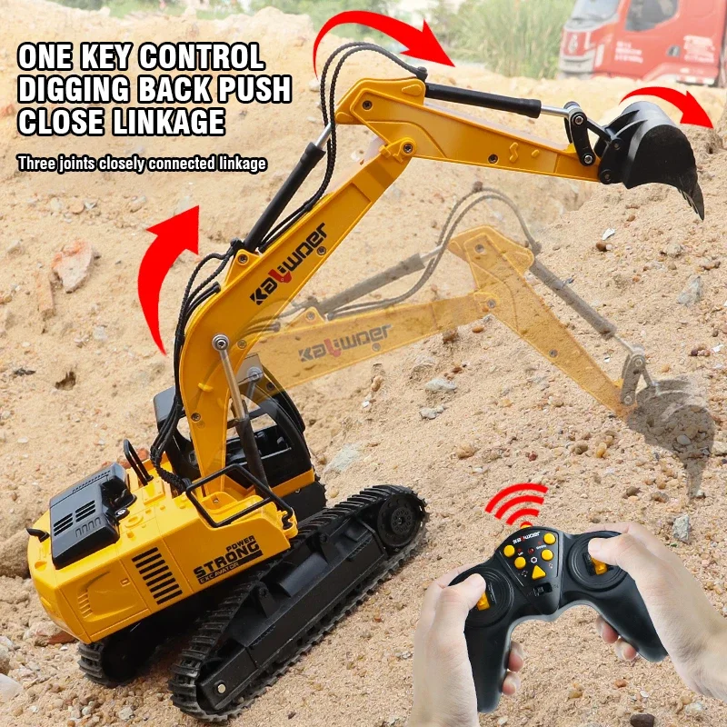 Drone Or Rc Car - Huina Rc Ekskavator 1/24 9Ch Mobil
