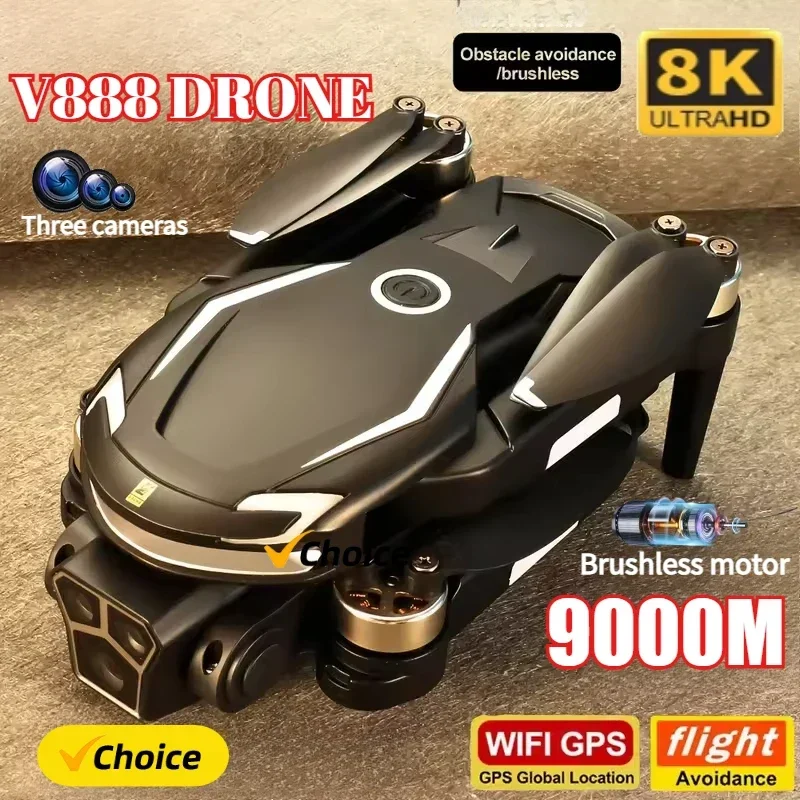 Drone Rc Harness - Drone V888 Baru 8K GPS Kamera