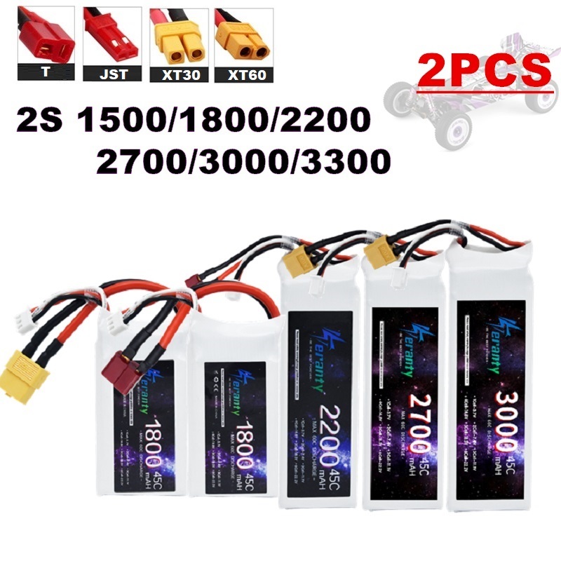 Drone Rc Race - 2 buah 7.4V Lipo 2S baterai