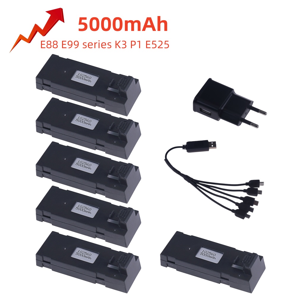 Drone Rc E88 Pro - Aksesori Baterai Drone RC 3.7V 5000Mah