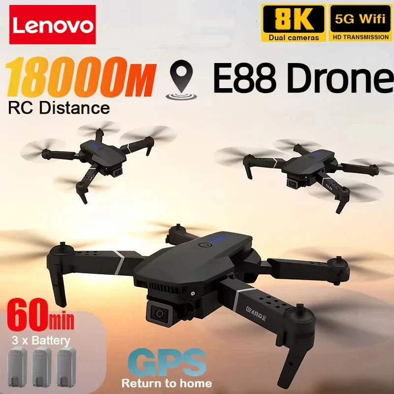 Drone Rc E88 Pro - Drone Lenovo New E88 Pro WIFI