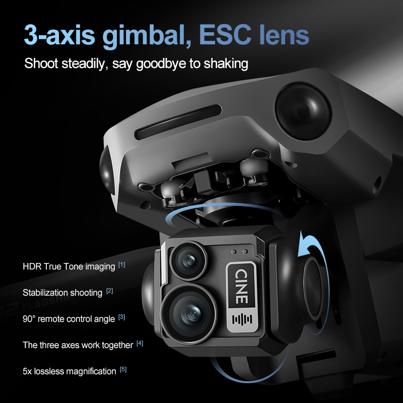 Drone RC Quadcopter 8K 3 Axis  - Drone App Rc Fpv ulasan dan harga