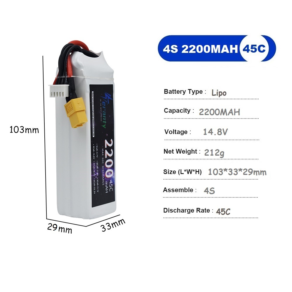 4S LiPo baterai 14.8V 1500mah  - Drone Rc Race ulasan dan harga