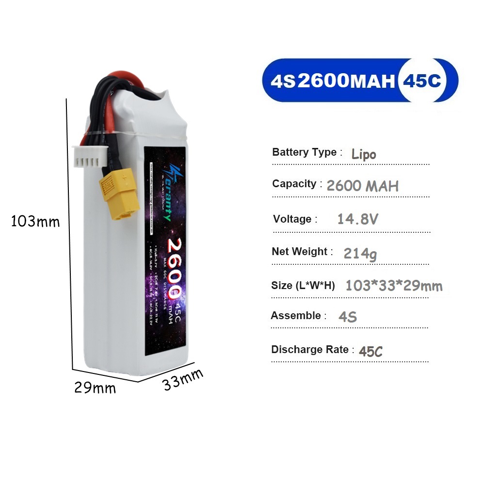 4S LiPo baterai 14.8V 1500mah  - Drone Rc Race ulasan dan harga