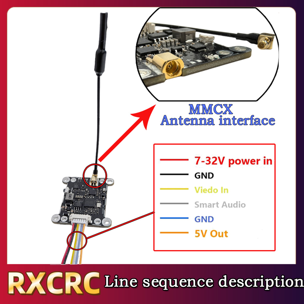 Modul RXCRC 5.8G 48CH 1.6W VTX - - Remote Control (Rc) Drone ulasan dan harga