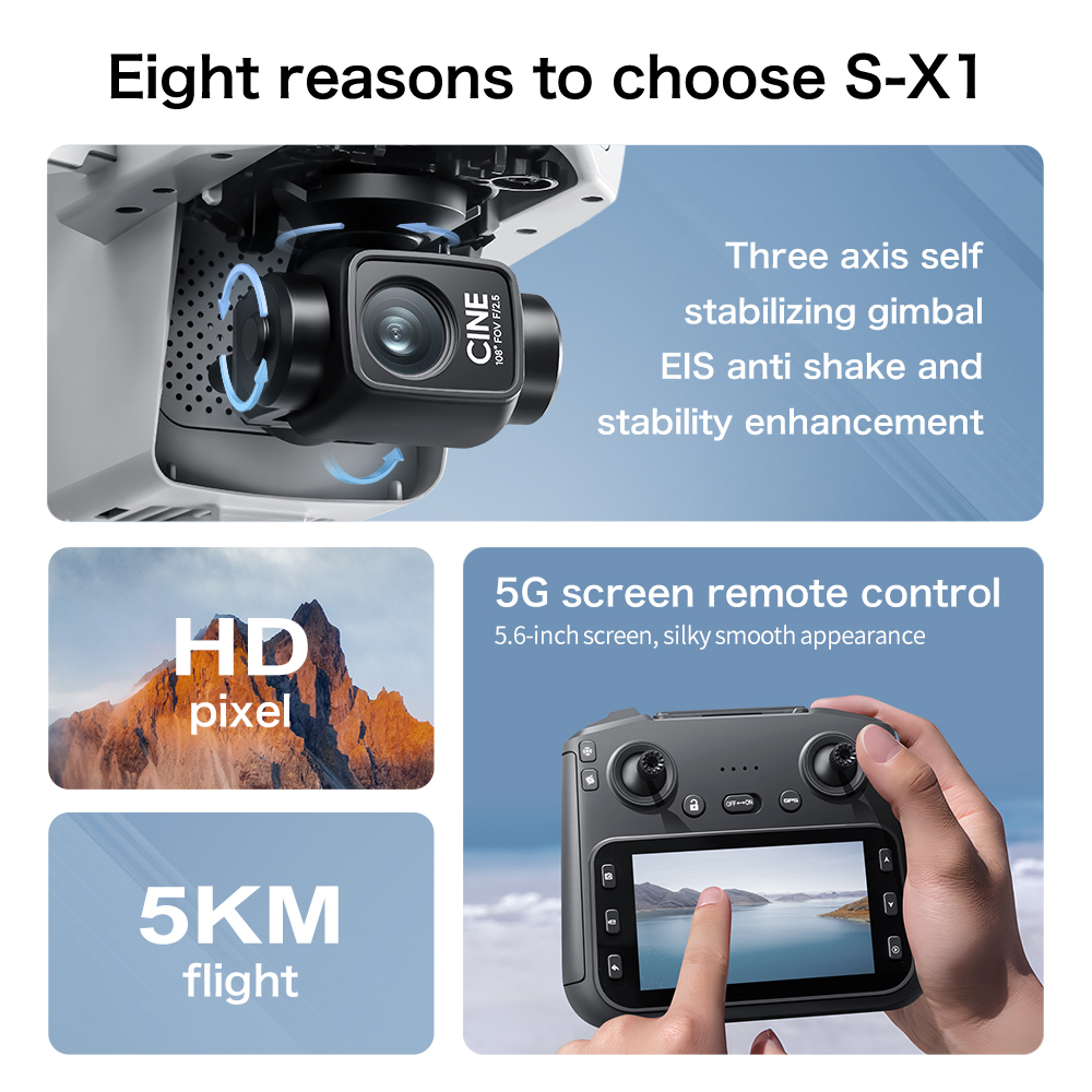 Drone Lenovo S-X1 8K HD Profes - Drone Rc Harness ulasan dan harga