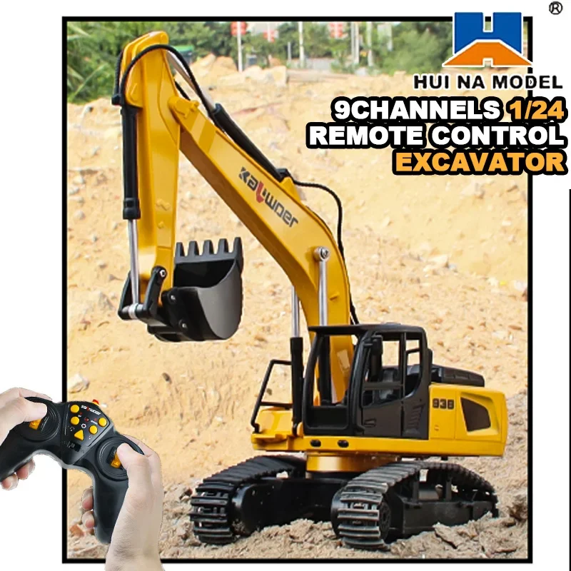Huina Rc Ekskavator 1/24 9Ch M - Drone Or Rc Car ulasan dan harga