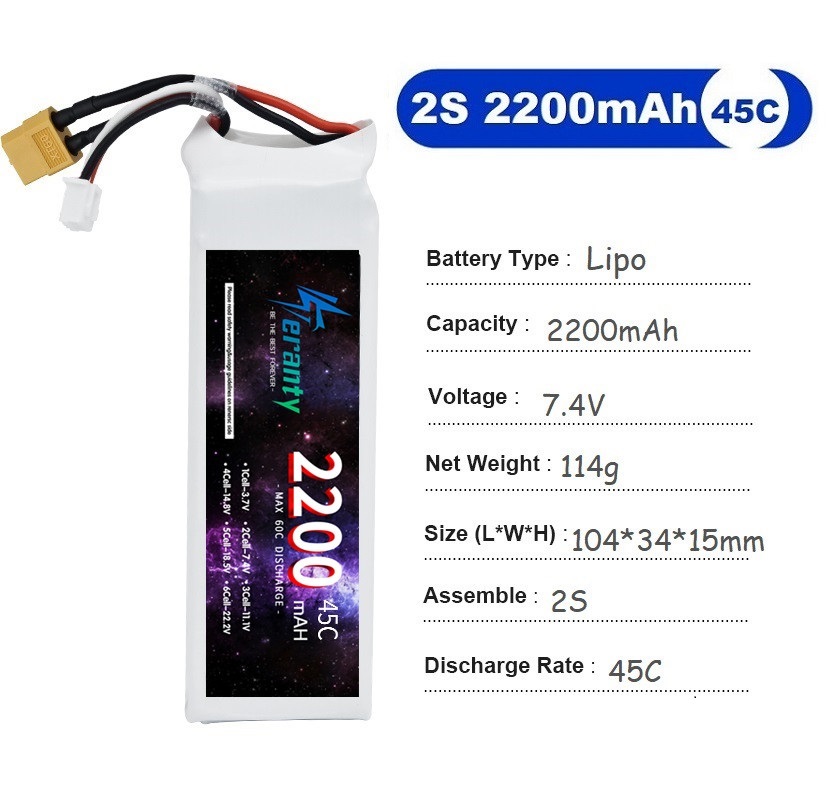 2 buah 7.4V Lipo 2S baterai 15 - Drone Rc Race ulasan dan harga