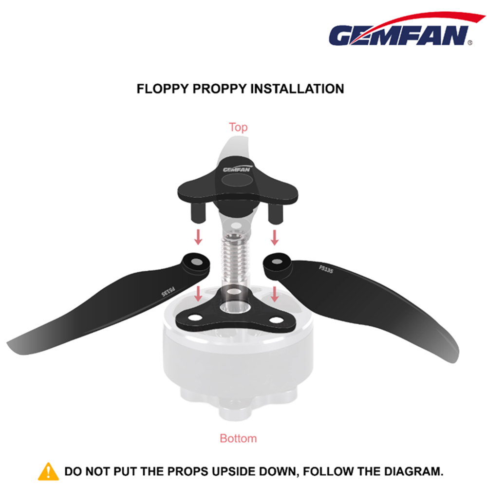 Baling-Baling Lipat 5135 Gemfa - Drone Rc Race ulasan dan harga