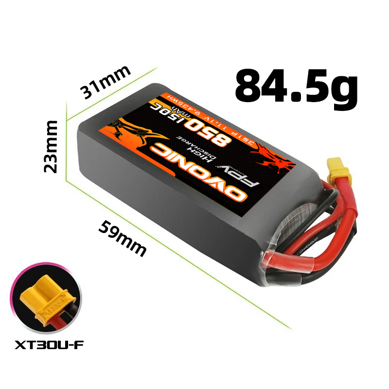 Baterai Lipo OVONIC 850MAh 11. - Drone Zll Rc ulasan dan harga