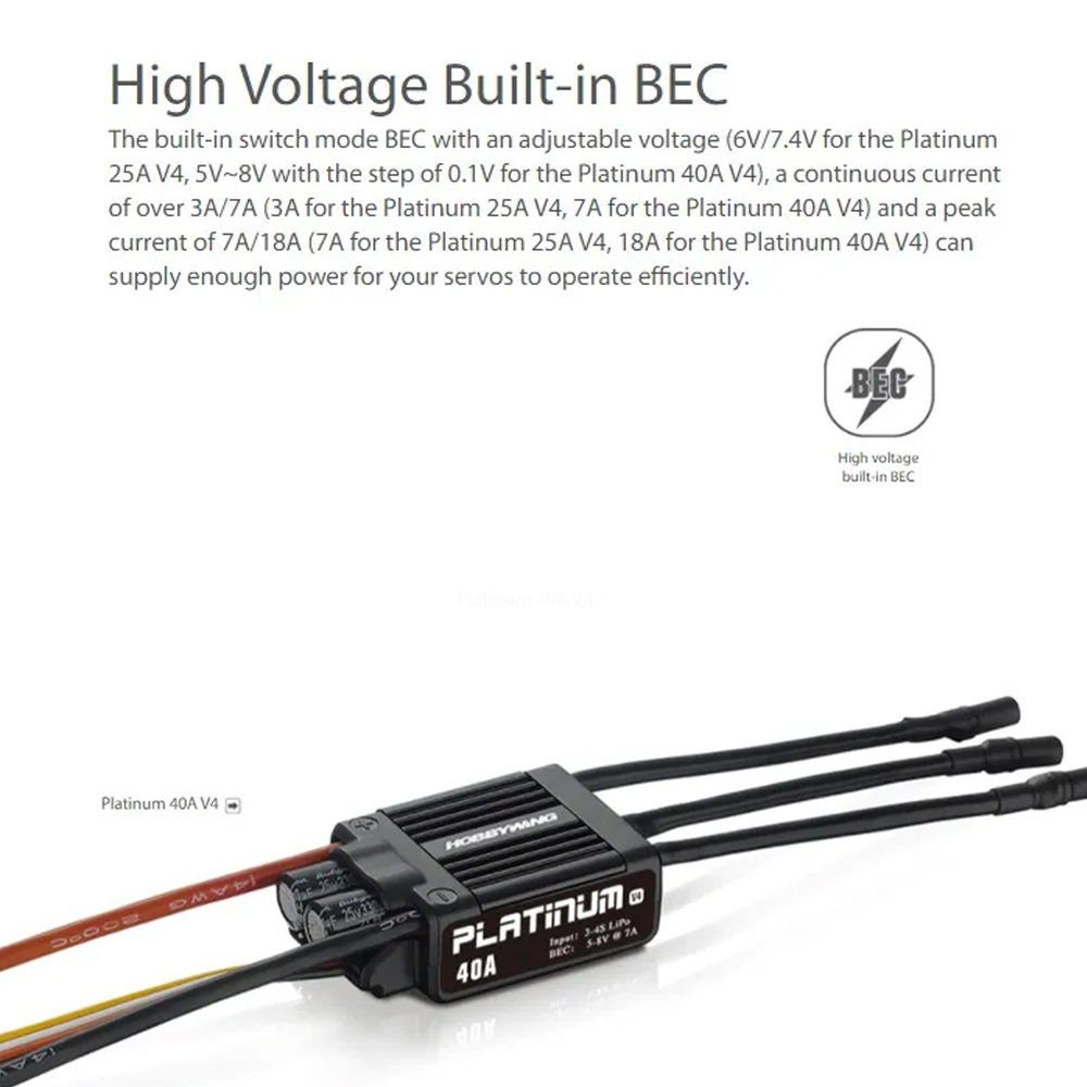 Hobbywing Platinum 25A V4 Brus - Drone Rc V4 ulasan dan harga