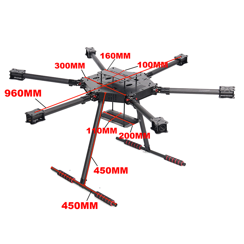 Angeltoy F960 Full Carbon Fibe - Heavy Lift Drone Frame ulasan dan harga