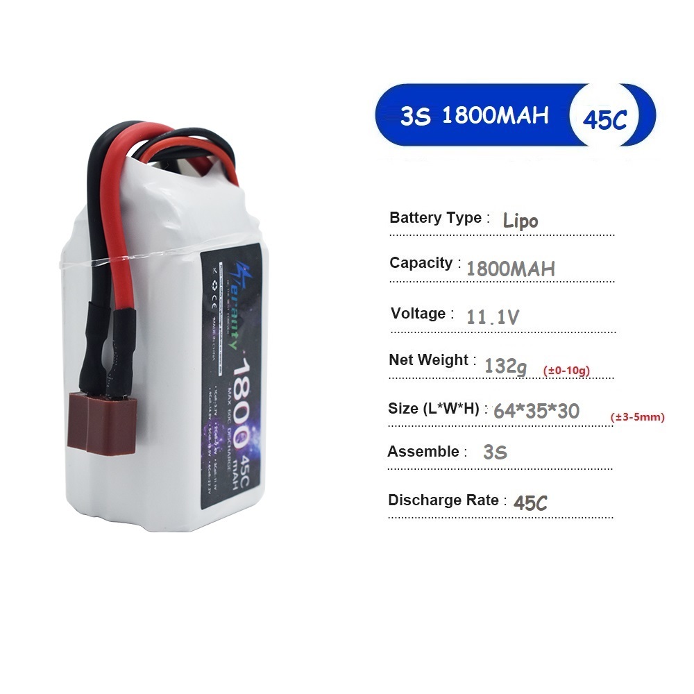 Baterai LiPo 11.1V 3S 1500mAh  - Drone Rc Race ulasan dan harga