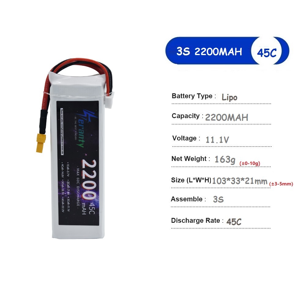 Baterai LiPo 11.1V 3S 1500mAh  - Drone Rc Race ulasan dan harga